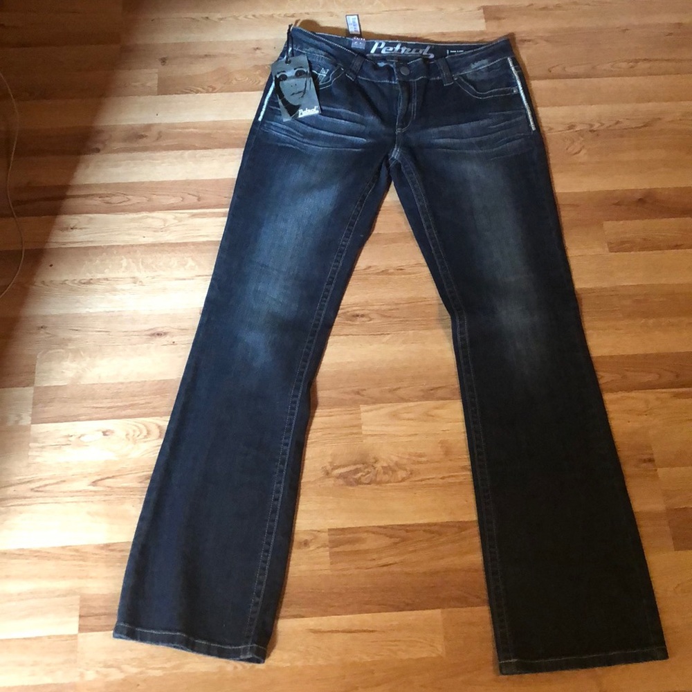 Petrol blue jeans